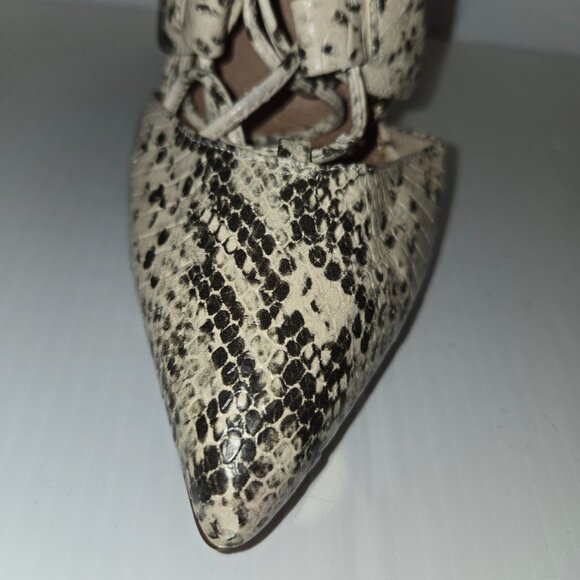 Steve Madden Waarner Women's Snakeskin Ultra High Stiletto Heel Mules Size 8.5 - Picture 7 of 13